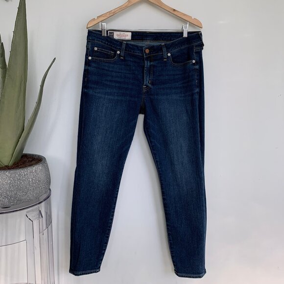Gap  Mid Rise Curvy True Skinny Jeans Dark Indigo 33 / 16 - Picture 7 of 12